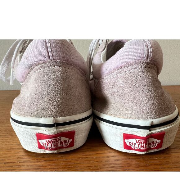 Vans Old Skool Shoes Junior Size 6 Sneakers Mauve Pink Leather Canvas - Picture 3 of 8